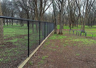 Покрытая ПВК гальванизированная загородка звена цепи для спорта баскетбола и загородки фермы
