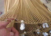Драперы сетки металла апертуры стойкости сетка катушки декоративного алюминиевая в золотом